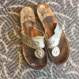 Jack Rogers - silver sandals - size 8
